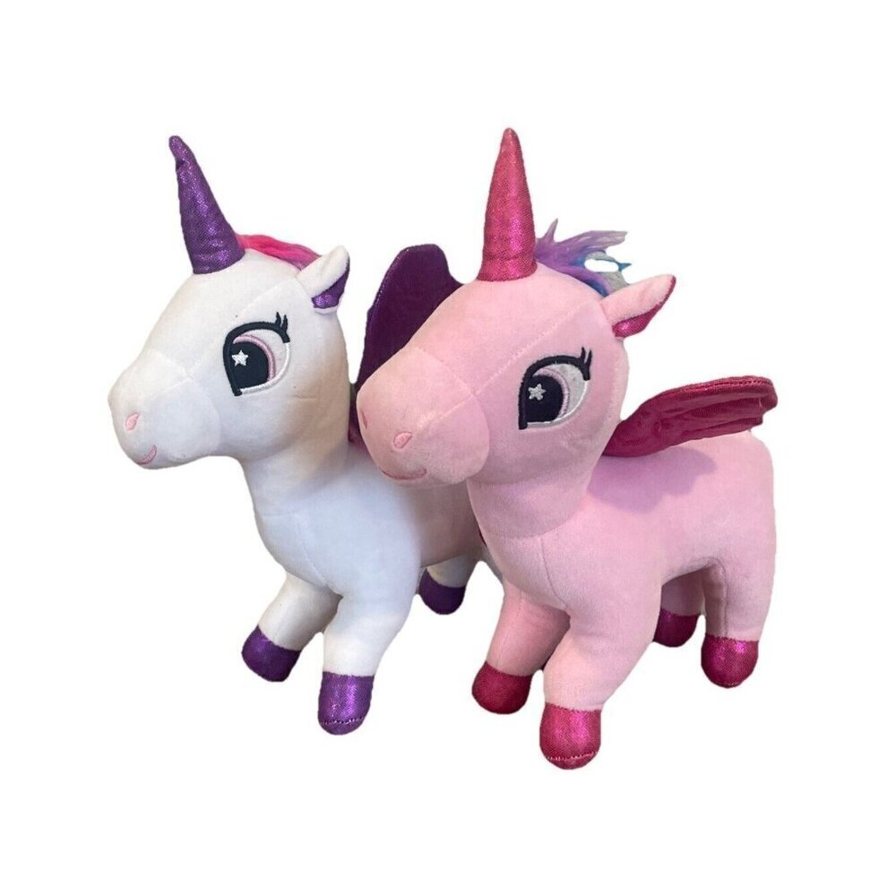 Unicorns Plush Fancy Toys Plush Lot Of 2 Little Jupiter Pink White Purple